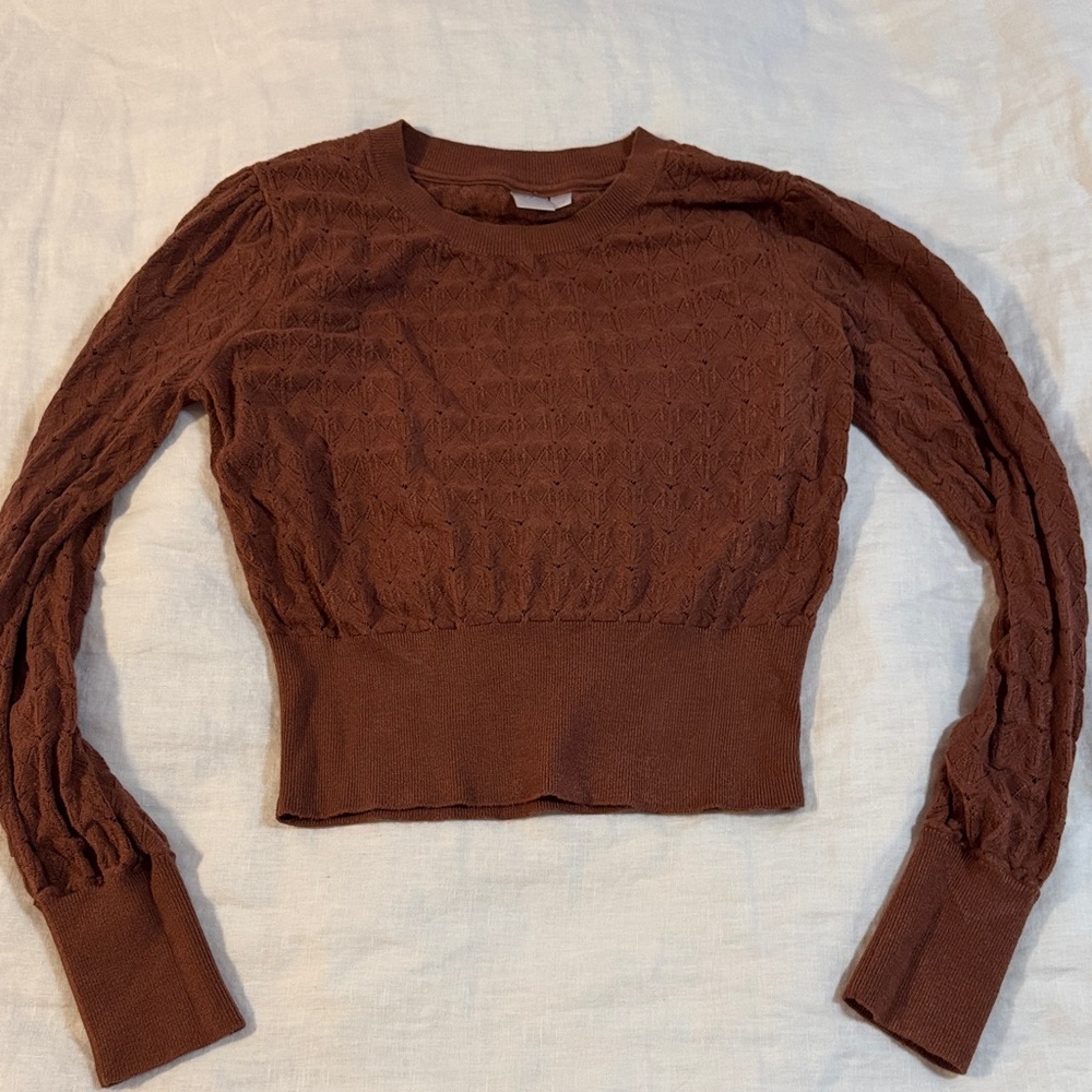 Stretchy cropped knit sweater, Simons , womans S